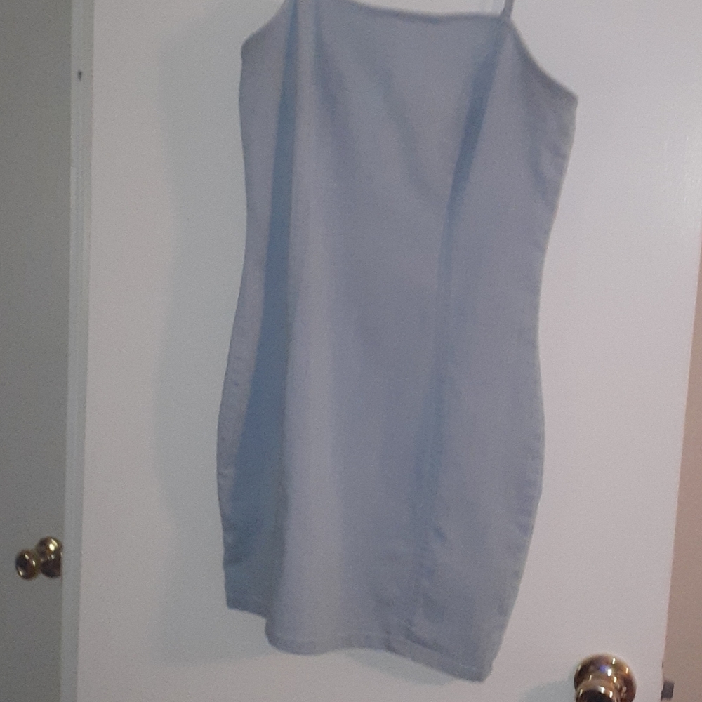 Spaghetti strap jean dress